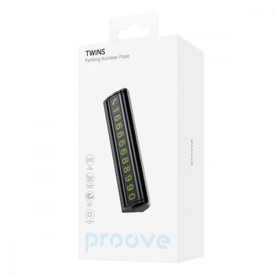 Паркувальна Карта Proove Twins Parking Number Plate black
