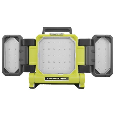 Прожектор гібридний панельний Ryobi ONE+ RLPH18-0 18В/220В Hybrid 3 LED панелі 3000лм 3 режими яскравості без АКБ та ЗП (5133005 Прожектор гібридний панельний Ryobi ONE+ RLPH18-0 18В/220В Hybrid 3 LED панелі 3000лм 3 режими яскравості без АКБ та ЗП (5133005