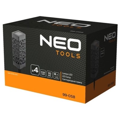 Світильник ландшафтний Neo Tools LED 0.3Вт 10Лм 3000К 600мА•год автономний датчик сутінків чорний (99-058) Світильник ландшафтний Neo Tools LED 0.3Вт 10Лм 3000К 600мА•год автономний датчик сутінків чорний (99-058)