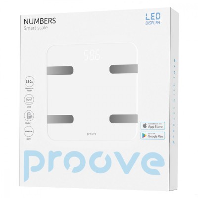 Смарт-ваги Proove Smart scales Numbers (SLBP00010002) White