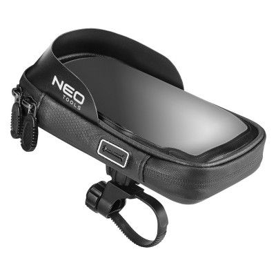 Сумка велосипедна Neo Tools з тримачем для смартфона до 6", водонепроникна, чорний Сумка велосипедна Neo Tools з тримачем для смартфона до 6", водонепроникна, чорний