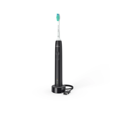 Щітка зубна електр. Philips, Sonicare 3100 series, 31т. колив/хв, насадок-1, чорний (HX3671/14) Щітка зубна електр. Philips, Sonicare 3100 series, 31т. колив/хв, насадок-1, чорний (HX3671/14)