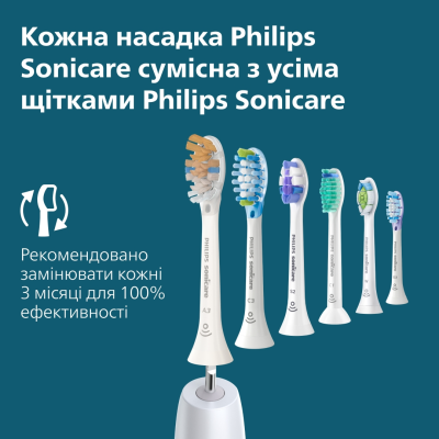 Щітка зубна електр. Philips, Sonicare 5300 Series, 62т. колив/хв, насадок-1, блакитний (HX7106/01)