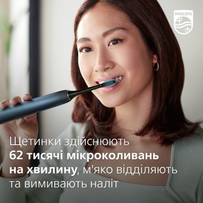 Щітка зубна електр. Philips, Sonicare DiamondClean 9000 Series, 62т. колив/хв, насадок-1, футляр, Bluetooth, чорний (HX9911/88) Щітка зубна електр. Philips, Sonicare DiamondClean 9000 Series, 62т. колив/хв, насадок-1, футляр, Bluetooth, чорний (HX9911/88)