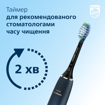 Щітка зубна електр. Philips, Sonicare DiamondClean 9000 Series, 62т. колив/хв, насадок-1, футляр, Bluetooth, чорний (HX9911/88) Щітка зубна електр. Philips, Sonicare DiamondClean 9000 Series, 62т. колив/хв, насадок-1, футляр, Bluetooth, чорний (HX9911/88)
