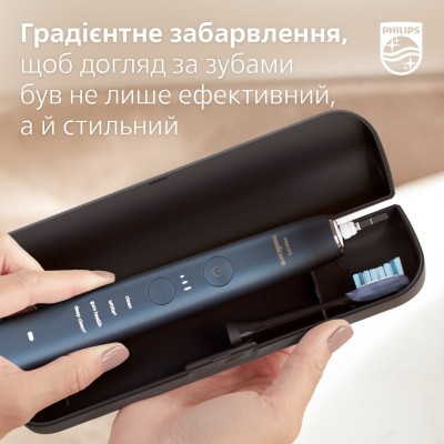 Щітка зубна електр. Philips, Sonicare DiamondClean 9000 Series, 62т. колив/хв, насадок-1, футляр, Bluetooth, чорний (HX9911/88) Щітка зубна електр. Philips, Sonicare DiamondClean 9000 Series, 62т. колив/хв, насадок-1, футляр, Bluetooth, чорний (HX9911/88)