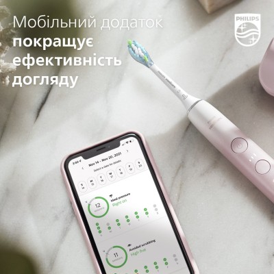 Щітка зубна електр. Philips, Sonicare DiamondClean Prestige 9900, 62т. колив/хв, насадок-1, SenseIQ, зарядний чохол, рожевий (HX Щітка зубна електр. Philips, Sonicare DiamondClean Prestige 9900, 62т. колив/хв, насадок-1, SenseIQ, зарядний чохол, рожевий (HX