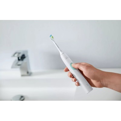 Щітка зубна електр. Philips, Sonicare ProtectiveClean 4300, 62т. колив/хв, насадок-1, футляр, білий (HX6807/28) Щітка зубна електр. Philips, Sonicare ProtectiveClean 4300, 62т. колив/хв, насадок-1, футляр, білий (HX6807/28)
