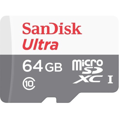 Карта пам'яті SanDisk microSD 64GB C10 UHS-I R100MB/s Ultra (SDSQUNR-064G-GN3MN) Карта пам'яті SanDisk microSD 64GB C10 UHS-I R100MB/s Ultra (SDSQUNR-064G-GN3MN)