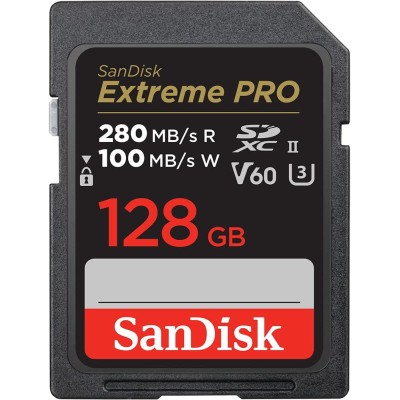 Карта пам'яті SanDisk SD 128GB C10 UHS-II U3 R280/W100MB/s Extreme Pro V60 (SDSDXEP-128G-GN4IN) Карта пам'яті SanDisk SD 128GB C10 UHS-II U3 R280/W100MB/s Extreme Pro V60 (SDSDXEP-128G-GN4IN)