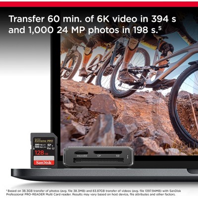 Карта пам'яті SanDisk SD 128GB C10 UHS-II U3 R280/W100MB/s Extreme Pro V60 (SDSDXEP-128G-GN4IN) Карта пам'яті SanDisk SD 128GB C10 UHS-II U3 R280/W100MB/s Extreme Pro V60 (SDSDXEP-128G-GN4IN)