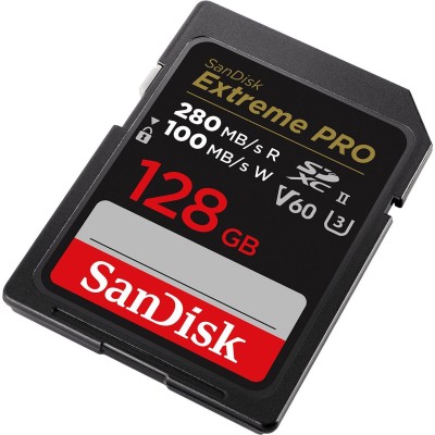 Карта пам'яті SanDisk SD 128GB C10 UHS-II U3 R280/W100MB/s Extreme Pro V60 (SDSDXEP-128G-GN4IN) Карта пам'яті SanDisk SD 128GB C10 UHS-II U3 R280/W100MB/s Extreme Pro V60 (SDSDXEP-128G-GN4IN)