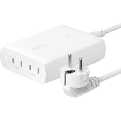 Зарядний пристрій мережевий Belkin 200Вт 4хUSB-С GAN PD PPS, білий (WCH015VFWH) Зарядний пристрій мережевий Belkin 200Вт 4хUSB-С GAN PD PPS, білий (WCH015VFWH)