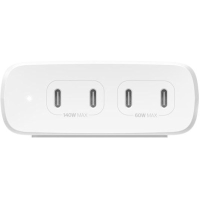 Зарядний пристрій мережевий Belkin 200Вт 4хUSB-С GAN PD PPS, білий (WCH015VFWH) Зарядний пристрій мережевий Belkin 200Вт 4хUSB-С GAN PD PPS, білий (WCH015VFWH)