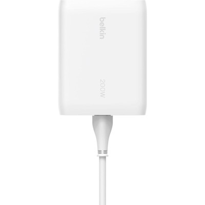 Зарядний пристрій мережевий Belkin 200Вт 4хUSB-С GAN PD PPS, білий (WCH015VFWH) Зарядний пристрій мережевий Belkin 200Вт 4хUSB-С GAN PD PPS, білий (WCH015VFWH)