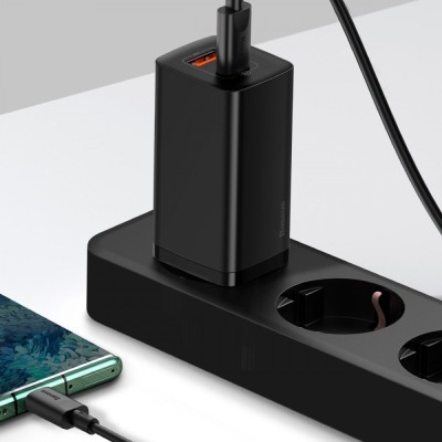 Зарядний Пристрій Baseus 1USB + Type-C Baseus GaN Lite 65W (CCGAN2L-B02) White Зарядний Пристрій Baseus 1USB + Type-C Baseus GaN Lite 65W (CCGAN2L-B02) White