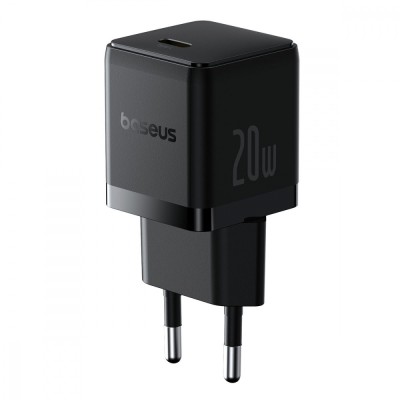 Зарядний Пристрій Baseus 20W Palm Fast Charger Type-C (With Cable Type-C to Type-C 60W 1m) (P10111602113-01) Black