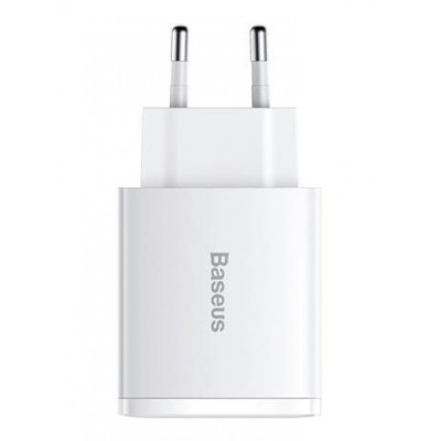 Зарядний Пристрій Baseus Compact Quick Charger 30W QC+ PD (1Type-C + 2USB) CCXJ-E02 White Зарядний Пристрій Baseus Compact Quick Charger 30W QC+ PD (1Type-C + 2USB) CCXJ-E02 White