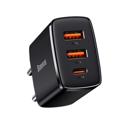 Зарядний Пристрій Baseus Compact Quick Charger 30W QC+ PD (1Type-C + 2USB) CCXJ-E02 White Зарядний Пристрій Baseus Compact Quick Charger 30W QC+ PD (1Type-C + 2USB) CCXJ-E02 White