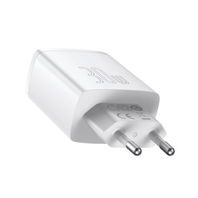 Зарядний Пристрій Baseus Compact Quick Charger 30W QC+ PD (1Type-C + 2USB) CCXJ-E02 White Зарядний Пристрій Baseus Compact Quick Charger 30W QC+ PD (1Type-C + 2USB) CCXJ-E02 White