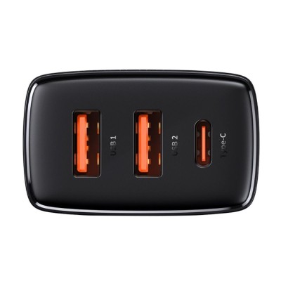 Зарядний Пристрій Baseus Compact Quick Charger 30W QC+ PD (1Type-C + 2USB) CCXJ-E02 White Зарядний Пристрій Baseus Compact Quick Charger 30W QC+ PD (1Type-C + 2USB) CCXJ-E02 White