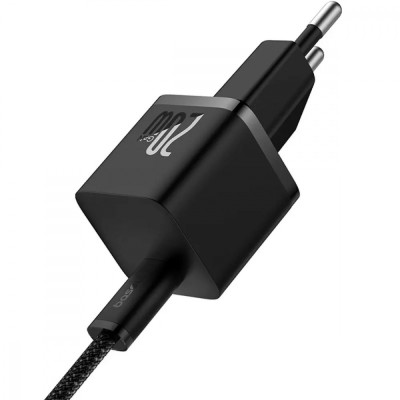 Зарядний Пристрій Baseus GaN5 Mini Fast Charger Type-C 20W (With Clable Type-C to Type-C 100W 1m) (P10110900213-01) White