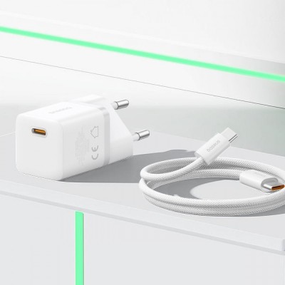 Зарядний Пристрій Baseus GaN5 Mini Fast Charger Type-C 25W (З кабелем Type-C to Type-C 100W 1m) (P10110909113-01) Black