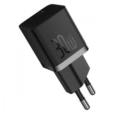 Зарядний Пристрій Baseus GaN5 Mini Fast Charger Type-C 30W (With Cable Type-C to Type-C 100W 1m) (P10110902213-00) white