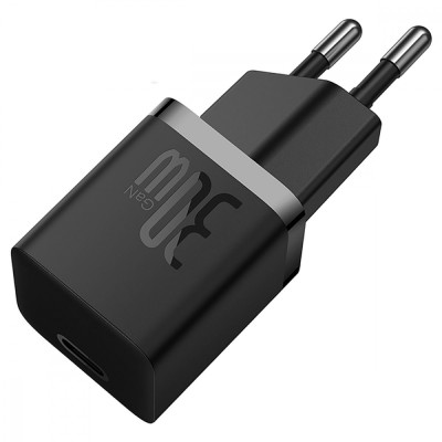 Зарядний Пристрій Baseus GaN5 Mini Fast Charger Type-C 30W (With Cable Type-C to Type-C 100W 1m) (P10110902213-00) white