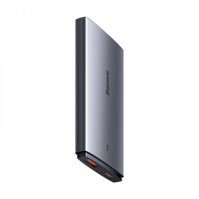 Зарядний Пристрій Baseus GaN5 Pro 65W Ultra-Slim (Type-C + USB) + Кабель Type-C to Type-C 100W (1м) (CCGP150113) Gray