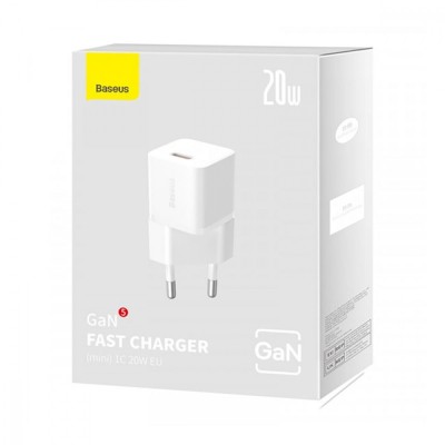 Зарядний Пристрій Baseus GaN5S 20W Fast Charger (1 Type-C) (P10162503113-00) Black