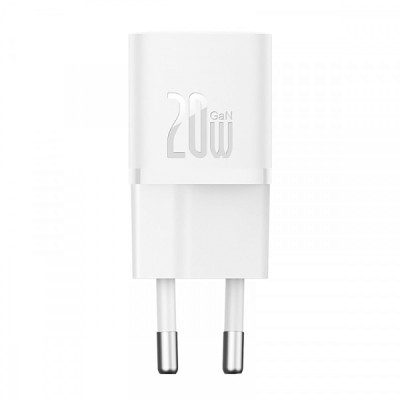 Зарядний Пристрій Baseus GaN5S 20W Fast Charger (1 Type-C) (P10162503213-00) White