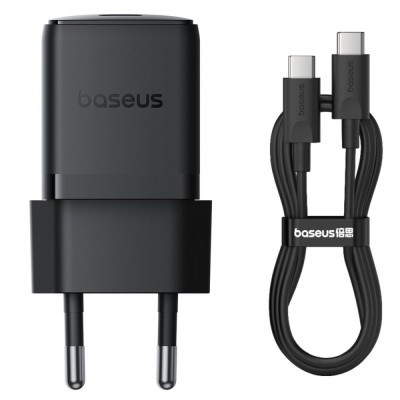Зарядний Пристрій Baseus Palm Fast Charger Type-C 30W (With Cable Type-C to Type-C 60W 1m) (P10111605213-01) White