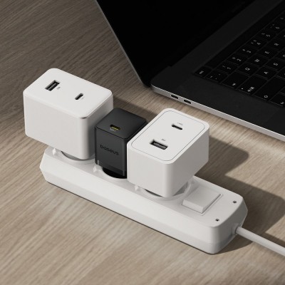 Зарядний Пристрій Baseus Palm Fast Charger Type-C 30W (With Cable Type-C to Type-C 60W 1m) (P10111605213-01) White
