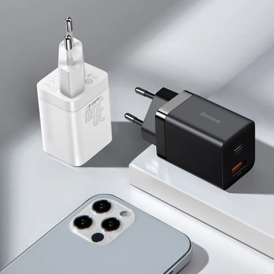 Зарядний Пристрій Baseus Super Si Pro Quick Charger Type-C+USB 30W CCSUPP-E01 Black Зарядний Пристрій Baseus Super Si Pro Quick Charger Type-C+USB 30W CCSUPP-E01 Black