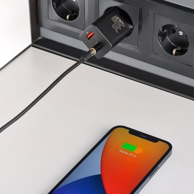 Зарядний Пристрій Baseus Super Si Pro Quick Charger Type-C+USB 30W CCSUPP-E01 Black Зарядний Пристрій Baseus Super Si Pro Quick Charger Type-C+USB 30W CCSUPP-E01 Black