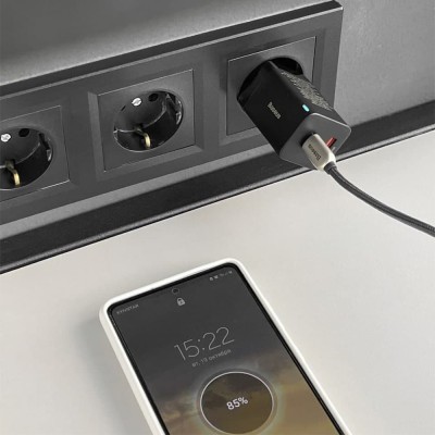 Зарядний Пристрій Baseus Super Si Pro Quick Charger Type-C+USB 30W CCSUPP-E01 Black Зарядний Пристрій Baseus Super Si Pro Quick Charger Type-C+USB 30W CCSUPP-E01 Black