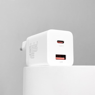 Зарядний Пристрій Baseus Super Si Pro Quick Charger Type-C+USB 30W CCSUPP-E01 Black Зарядний Пристрій Baseus Super Si Pro Quick Charger Type-C+USB 30W CCSUPP-E01 Black