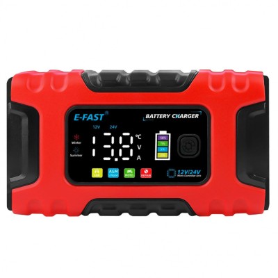 Зарядний пристрій E-Fast TK600 12V10A 24V/5A CS red Зарядний пристрій E-Fast TK600 12V10A 24V/5A CS red