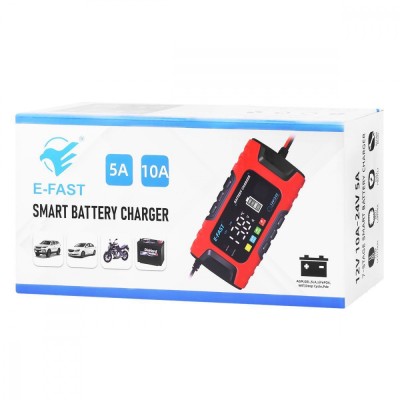 Зарядний пристрій E-Fast TK600 12V10A 24V/5A CS red Зарядний пристрій E-Fast TK600 12V10A 24V/5A CS red