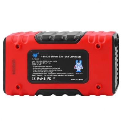 Зарядний пристрій E-Fast TK600 12V10A 24V/5A CS red Зарядний пристрій E-Fast TK600 12V10A 24V/5A CS red