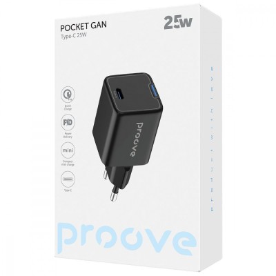 Зарядний Пристрій Proove Pocket GaN 25W (Type-C) (WCPG25010202) white