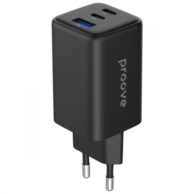 Зарядний Пристрій Proove Pocket GaN 65W (2Type-C + USB) (WCPG65121201) black