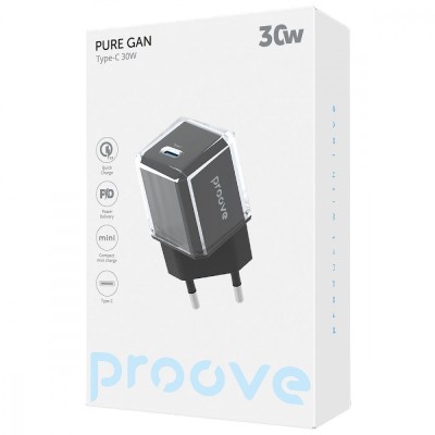 Зарядний Пристрій Proove Pure GaN 30W (Type-C) (WCPU30012201) black