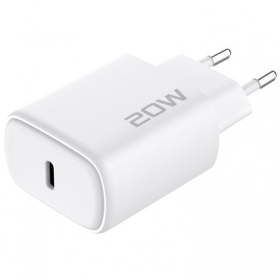 Зарядний Пристрій Proove Silicone Power 2 20W (Type-C) + Cable Type-C to Lightning (1m) (WCSP22010002) white