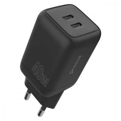 Зарядний Пристрій Proove Silicone Power 40W (Type-C + Type-C) (WCSP4020001) Black