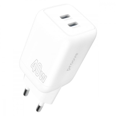 Зарядний Пристрій Proove Silicone Power 40W (Type-C + Type-C) (WCSP4020002) White