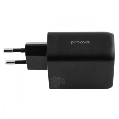 Зарядний Пристрій Proove Silicone Power 45W (Type-C + USB) (WCSP45110001) Black Зарядний Пристрій Proove Silicone Power 45W (Type-C + USB) (WCSP45110001) Black