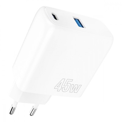 Зарядний Пристрій Proove Silicone Power 45W (Type-C + USB) (WCSP45110002) White Зарядний Пристрій Proove Silicone Power 45W (Type-C + USB) (WCSP45110002) White