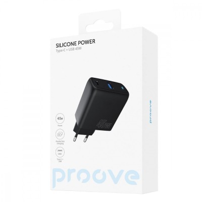 Зарядний Пристрій Proove Silicone Power 45W (Type-C + USB) (WCSP45110002) White Зарядний Пристрій Proove Silicone Power 45W (Type-C + USB) (WCSP45110002) White
